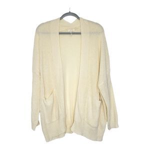 Debut Cream Open Front Oversized Cardigan w/ Front Pockets S/M